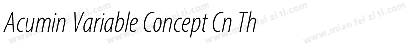 Acumin Variable Concept Cn Th I(ttf字体转换